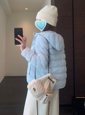 AMR UU◆升级版～新雪丽3M保暖棉服轻薄短款连帽排骨外套女秋冬新
