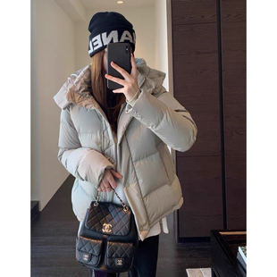 lu家五格三星90白鸭绒短款 AMR 型 火爆版 连帽羽绒服女秋冬新