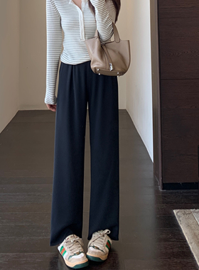 AMR UU◆夏季神裤 凉感舒适高腰垂坠感休闲直筒阔腿裤女2026新款