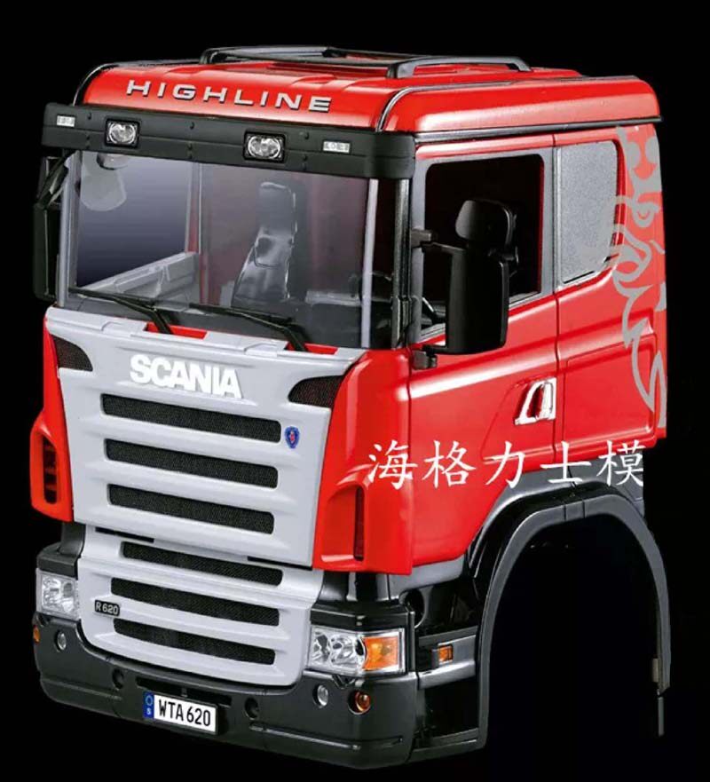 开门1/14斯堪尼亚拖头货车驾驶室驾驶舱屋仔车壳高中低顶天成模型