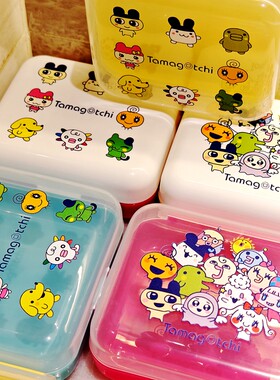 日本拓麻歌子tomagotchi电子宠物卡通汉堡盒面包三明治收纳盒可爱