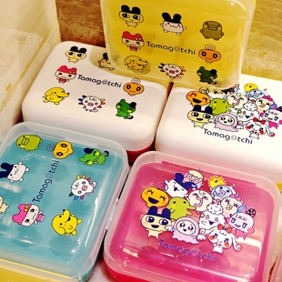 日本拓麻歌子tomagotchi电子宠物卡通汉堡盒面包三明治收纳盒可爱
