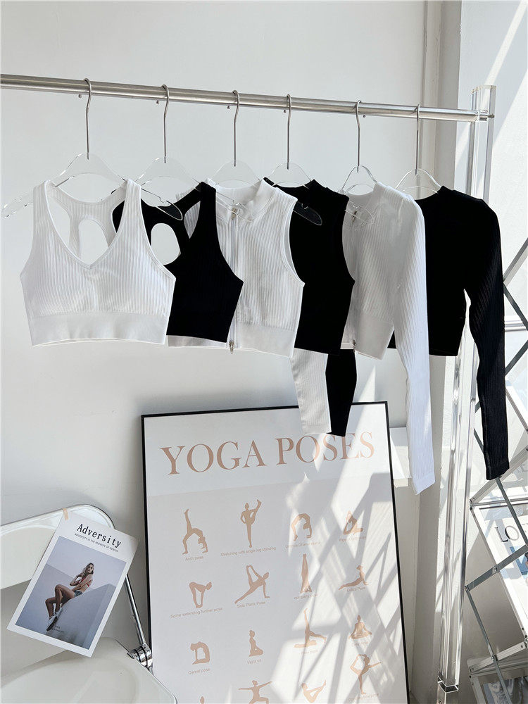 유럽과 미국의 인터넷 연예인 피트니스 6피스 스포츠 브라 스레드 아름다운 등 타이트 푸시업 브라 러닝 요가 바지