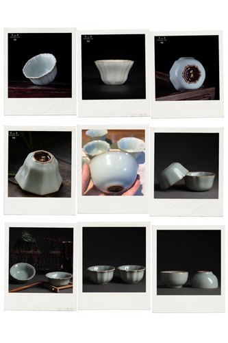 问鼎格物老款鼎峰汝窑汝瓷天青色月白色八方菩提宝相佛手如意听泉