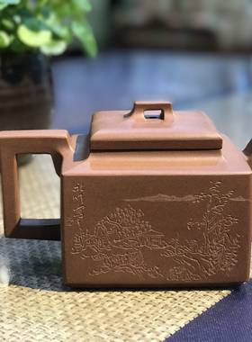 全手工四方紫砂壶