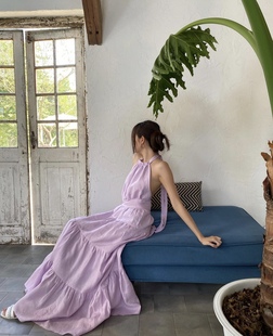 BabeLiz泰国设计师品牌气质长裙纯棉泰式