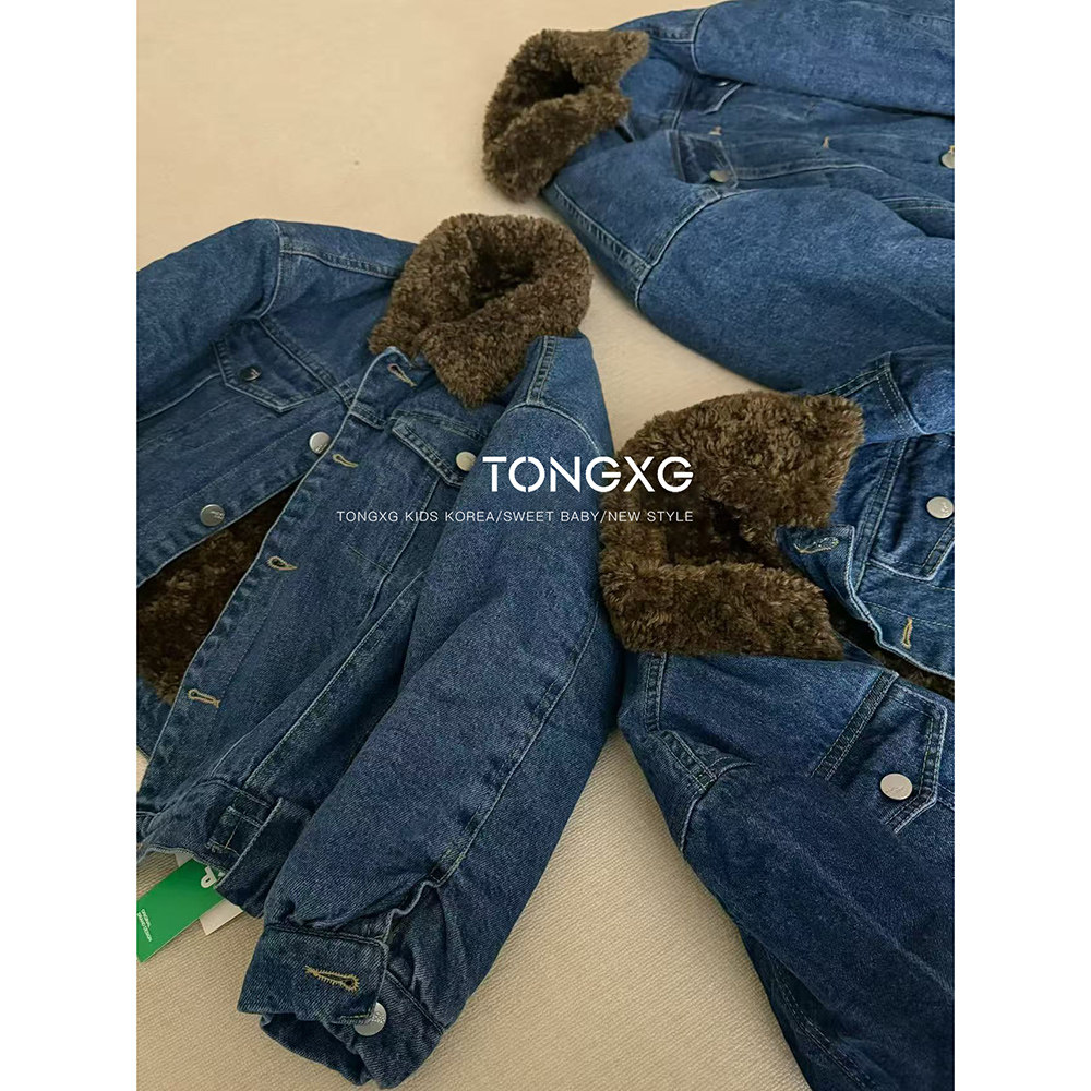 潼小乖定制2025冬韩版中大童加厚上衣百搭牛仔羊羔毛衣外套5q165,童装/婴儿装/亲子装,普通外套,淘宝优惠券,粉丝福利购,淘宝优惠卷