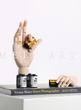 ins木头样板间办公室软装饰品