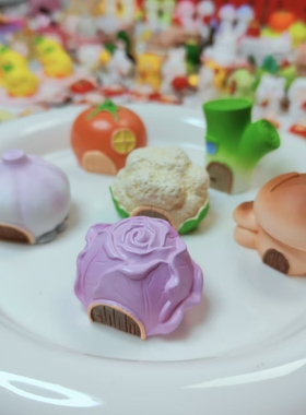 【对对碰】创意蔬菜小屋造景房微景观diy树脂小高款家居装饰摆件