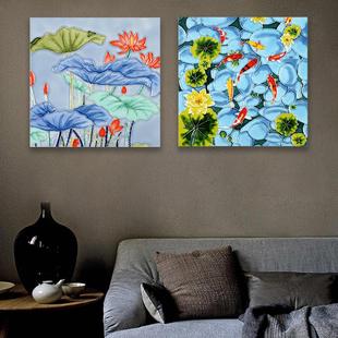 唐三彩瓷板画陶瓷装饰画瓷片画瓷版画客厅玄关挂画墙壁背景墙壁饰