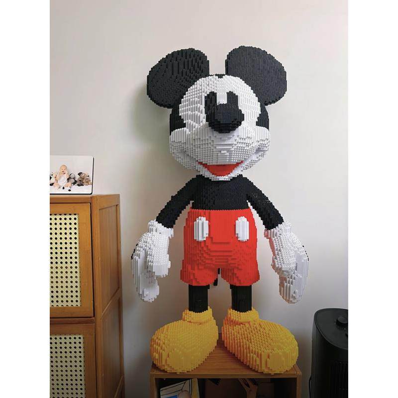 1m高超大米妮成人高难度拼装积木儿童玩具10000颗粒家居大摆件