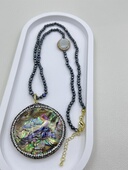 欧美复古宫廷风天然鲍鱼贝母项链女轻奢小众设计感锁骨链毛衣链