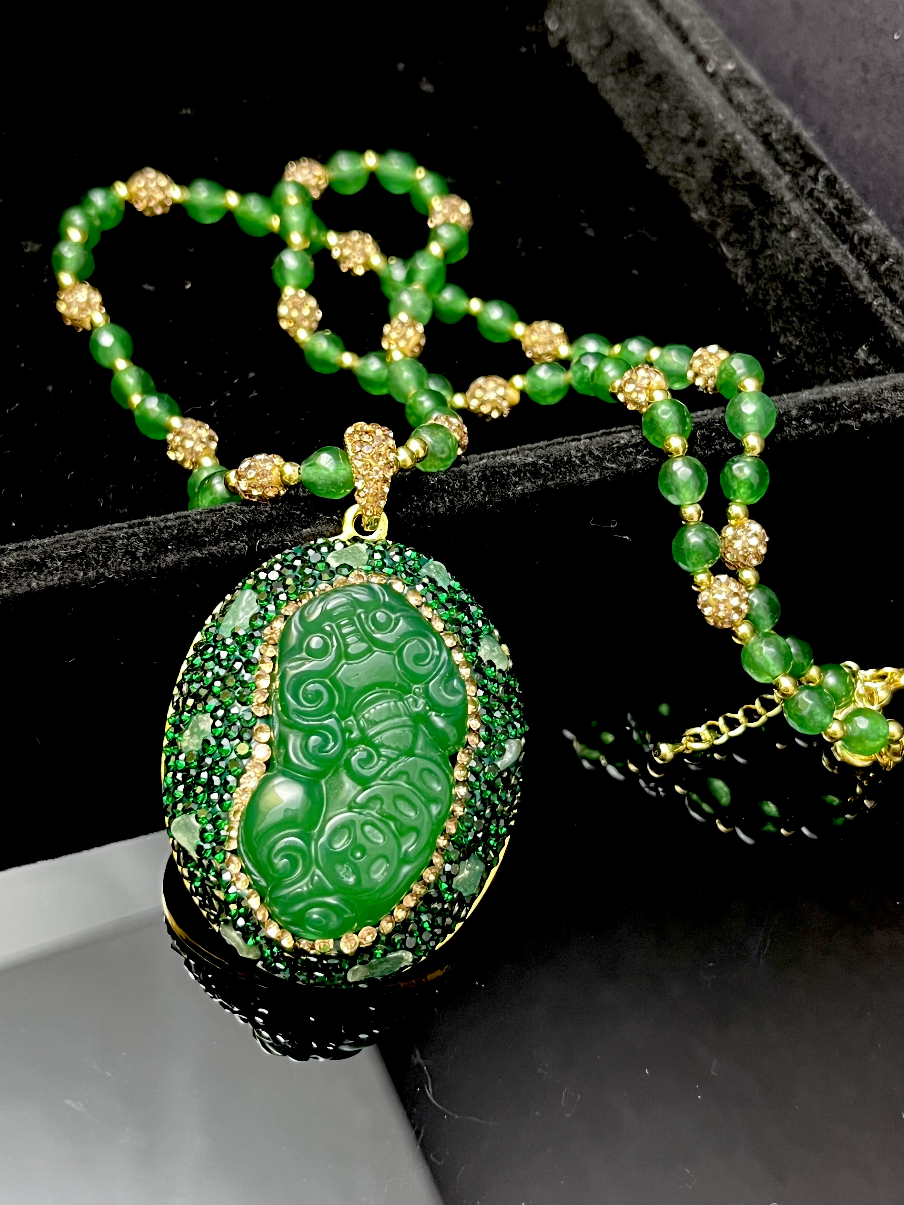 天然东陵玉髓貔貅毛衣款 中古个性饰品时尚法式项链戒指,饰品/流行首饰/时尚饰品新,组合套装,淘宝优惠券,粉丝福利购,淘宝优惠卷