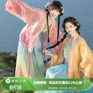 改良吊带齐腰褶裙宋制汉服女款 对襟衫 成人 重回汉唐流光锦书