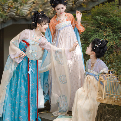 【重回汉唐汉宫春晓2】原创唐制齐胸衫裙襦裙日常轻汉服女款成人