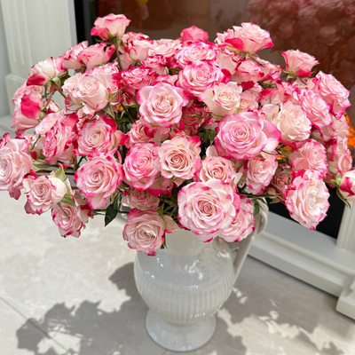 多头小玫瑰泡泡云南直发鲜花花束速递同城橙色芭比家用教师节礼物