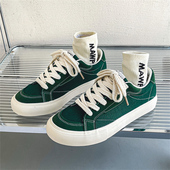 学生低帮板鞋 百搭韩版 情侣帆布鞋 平底休闲潮鞋 美式 子 复古2024新款