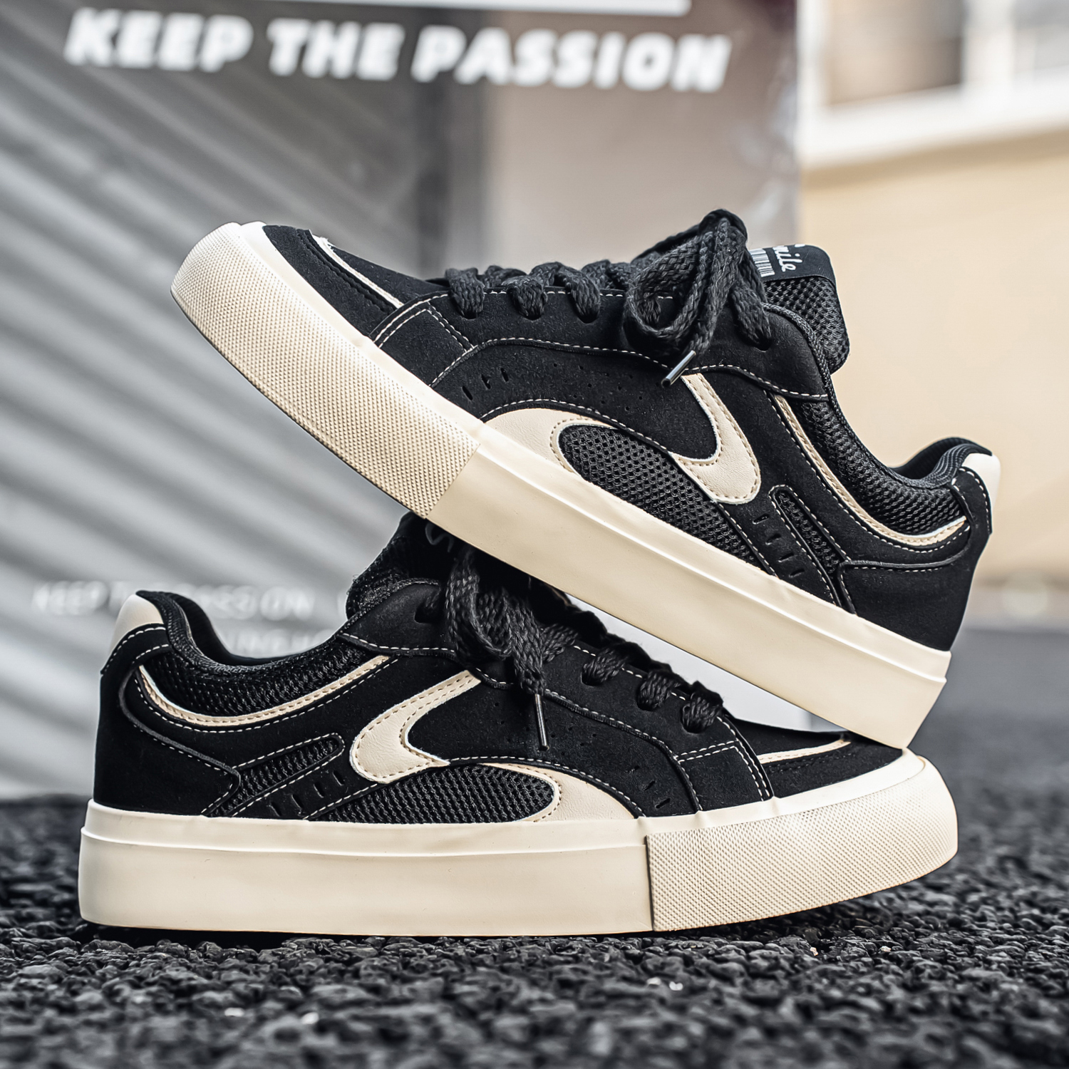 男鞋子潮鞋美式高街ins网红小众设计板鞋男生百搭运动港风鞋男士