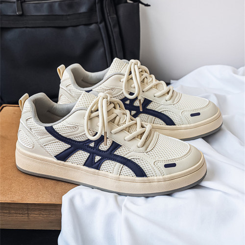 男鞋子潮鞋2026新款低帮平底板鞋男生韩版百搭运动夏季透气德训鞋