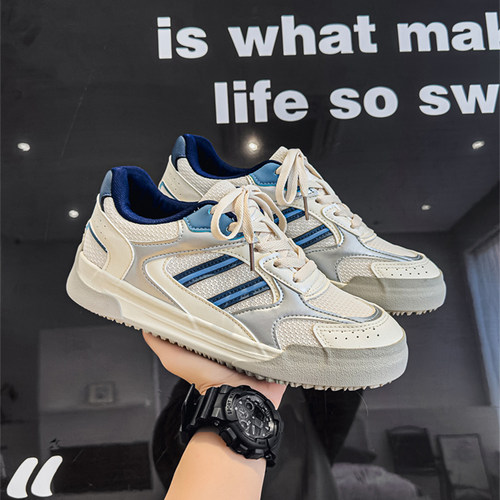 男鞋子潮鞋ins夏季透气运动板鞋男生低帮韩版百搭小众设计港风鞋