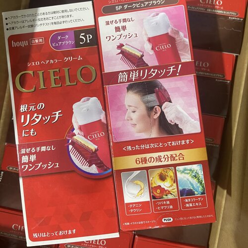 保税 日本本土版 Hoyu美源CIELO宣若遮白发自然暖棕色80g染发剂