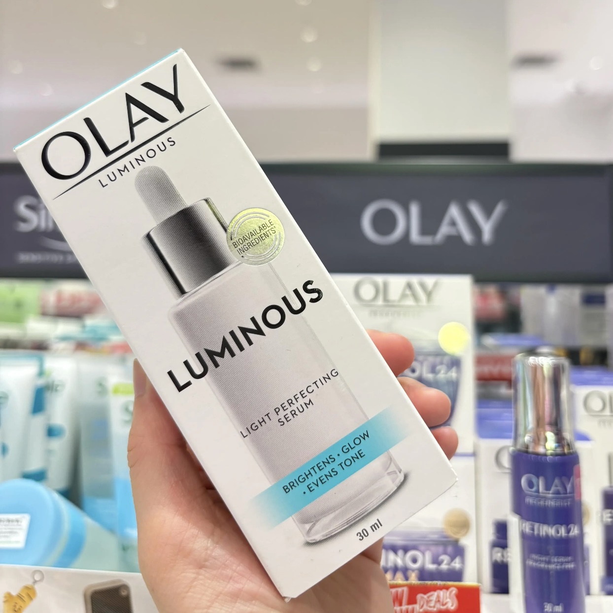 保税仓 泰国产Olay玉兰油小白瓶光感淡透亮斑精华露30ml 新包装