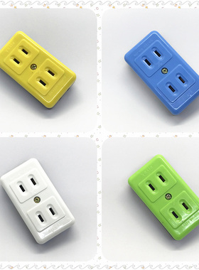 出口日本JET PSE认证地拖插座接线插排日式6孔便携插座插头家用