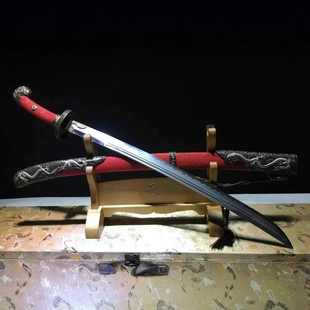 银龙战刀龙泉市一体锻打防护冷兵器客厅霸气摆件武术道具未开刃