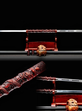 八荒伏魔棍麒麟龙棍棒刀剑武术太极健身冷兵器摆件影视道具未开刃