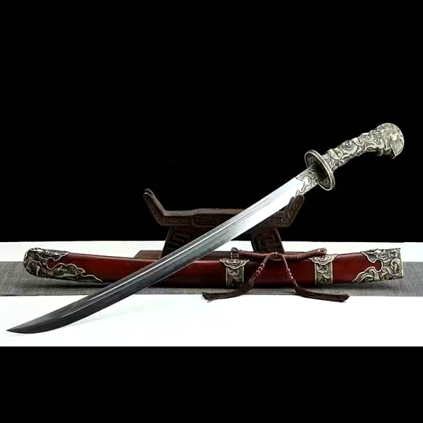 龙泉铜装雁翎龙刀手工锻打一体刀剑清腰刀镇宅绣春刀冷兵器未开刃