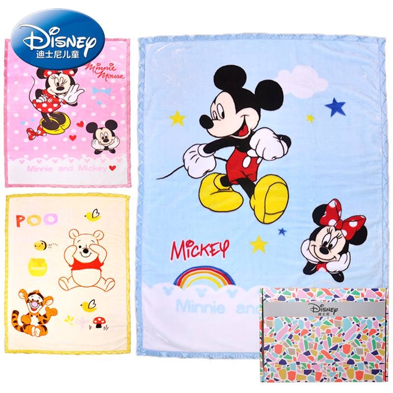 2025正品Disney/迪士尼宝宝毛毯礼盒 儿童盖毯婴幼儿童毯拉舍尔毯