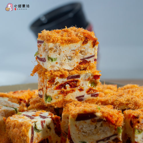 手工辣味肉松雪花酥牛轧奶酥