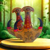 西藏特产牦牛角青稞酒法螺52度清香型原浆纯粮白酒450ml藏式 包装