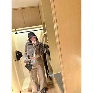 wann 【特价秒杀】超短 俏皮棕色毛毛短外套夹克