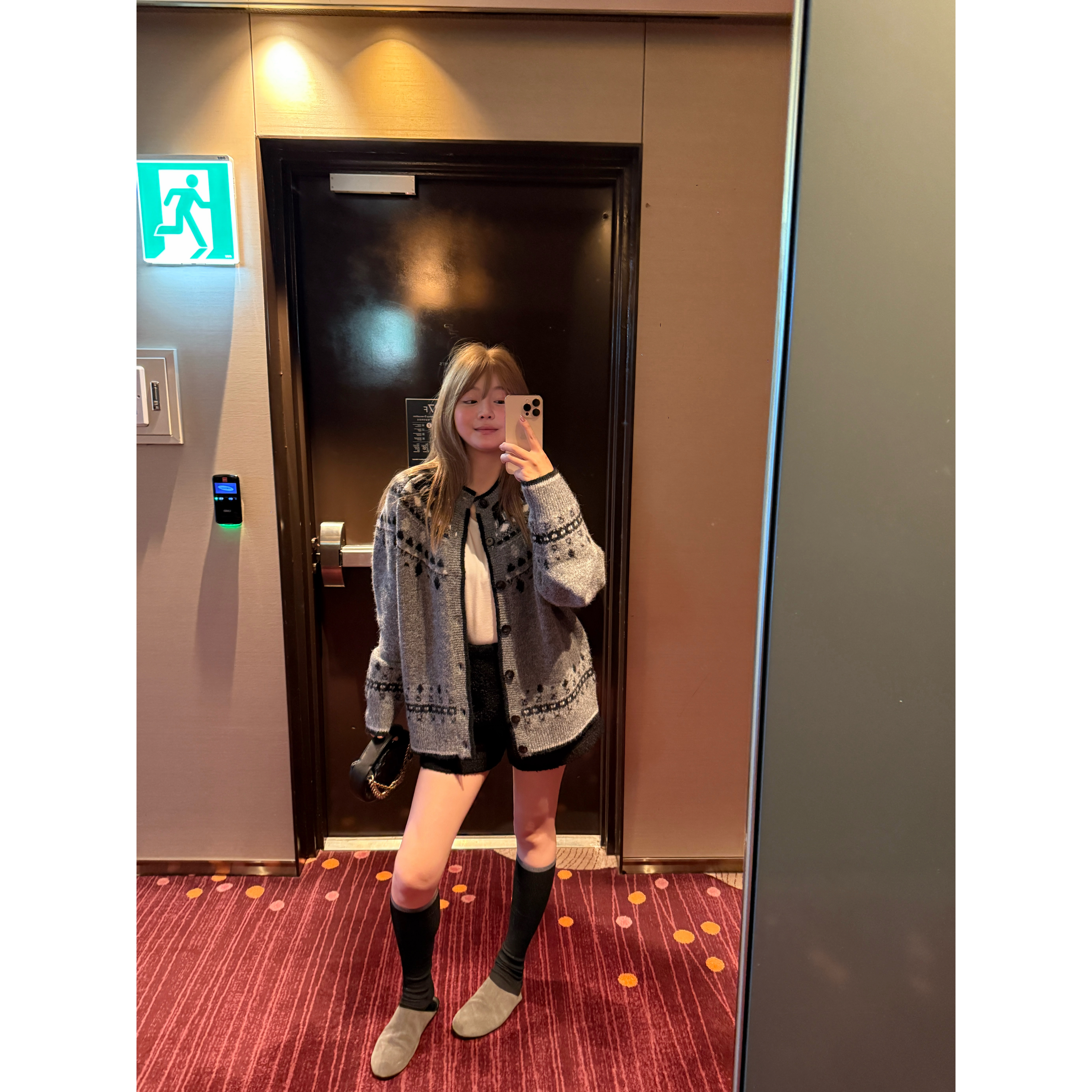 10/20 wann 软fufu!绵羊毛混纺复古感费尔岛花纹针织毛衣开衫外套