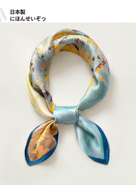 日本100%桑蚕丝真丝丝巾系脖高级感搭配衬衫小方巾女2026新款