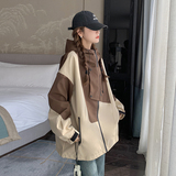 现货数据好！168-9670拼色个性冲锋衣外套P145控198，女装风衣，浙宝168