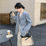 现货数据好！168-H108蓝色小香风外套P145控218，女装西装，浙宝168