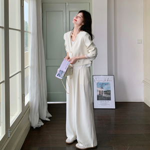 新款现货！ZB168-H625米白拼接衣裤套装P165 控268，女装套装/套裙，浙宝168