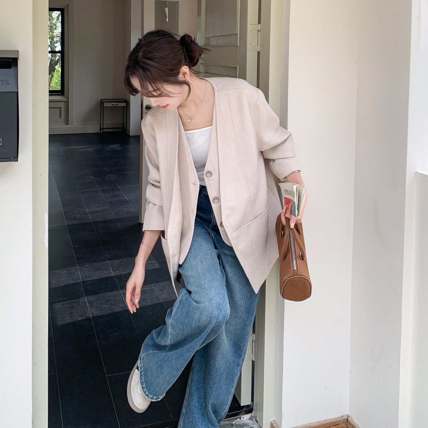 新款现货！ZB168-H609款假两件西装外套P155控248，女装西装，浙宝168