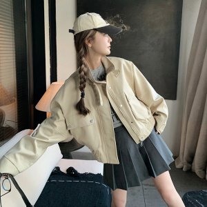 现货数据好！168-H115卡其立体口袋短外套P145控218图片