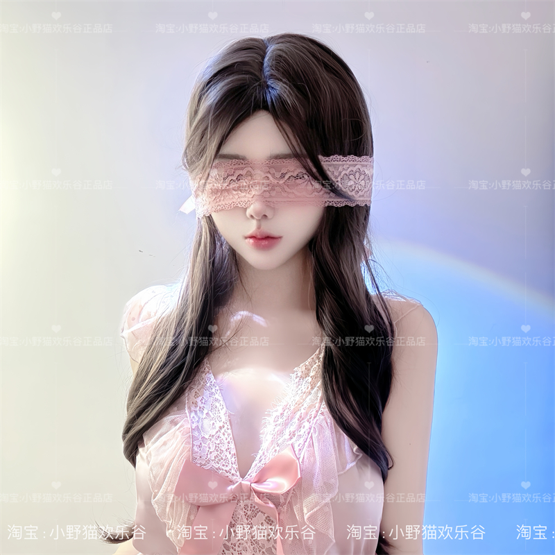 禁欲系丝带眼罩蕾丝蒙眼布条蒙眼带遮眼丝带派对面纱带拍照舞会女
