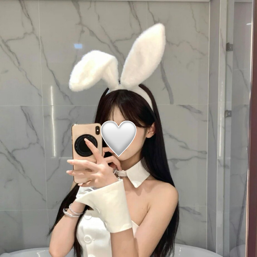 超大白色兔子发箍毛绒兔耳朵头饰cos情趣兔女郎发夹网红主播头箍