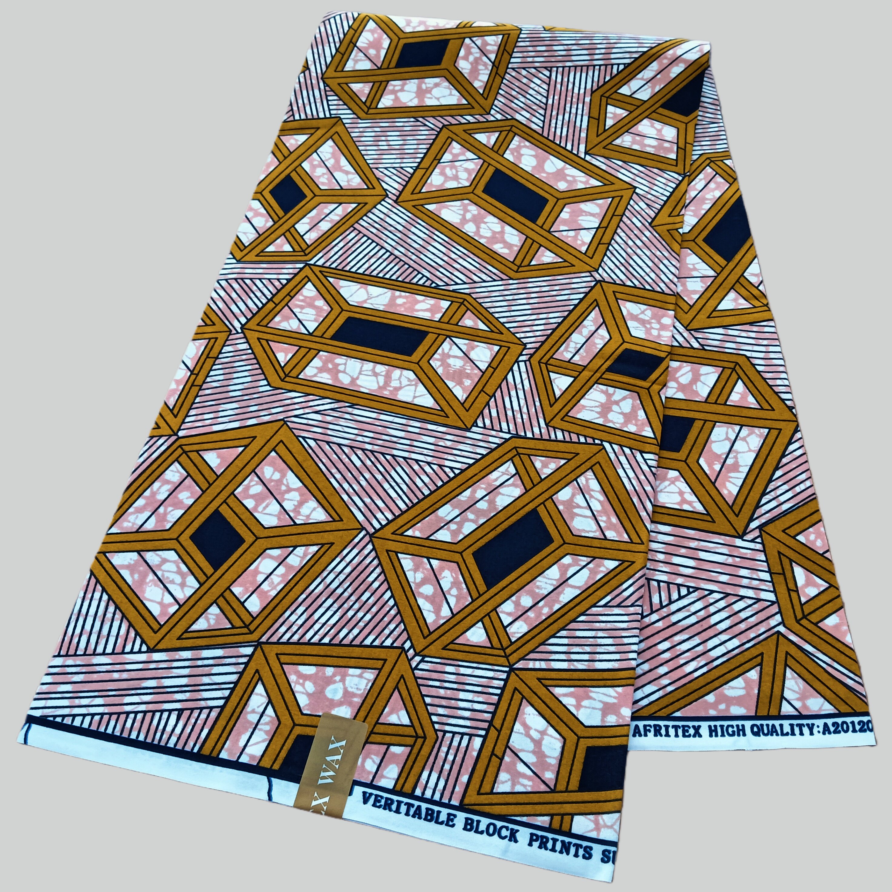 涤纶非洲蜡染布polyester African Wax Fabric  1码非洲印花布