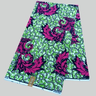 涤纶非洲蜡染布polyester African Wax Fabric 1码超级蜡布