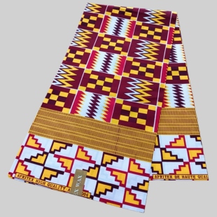 涤纶穆斯林非洲蜡染布polyester African Wax Fabric 1码超级蜡布