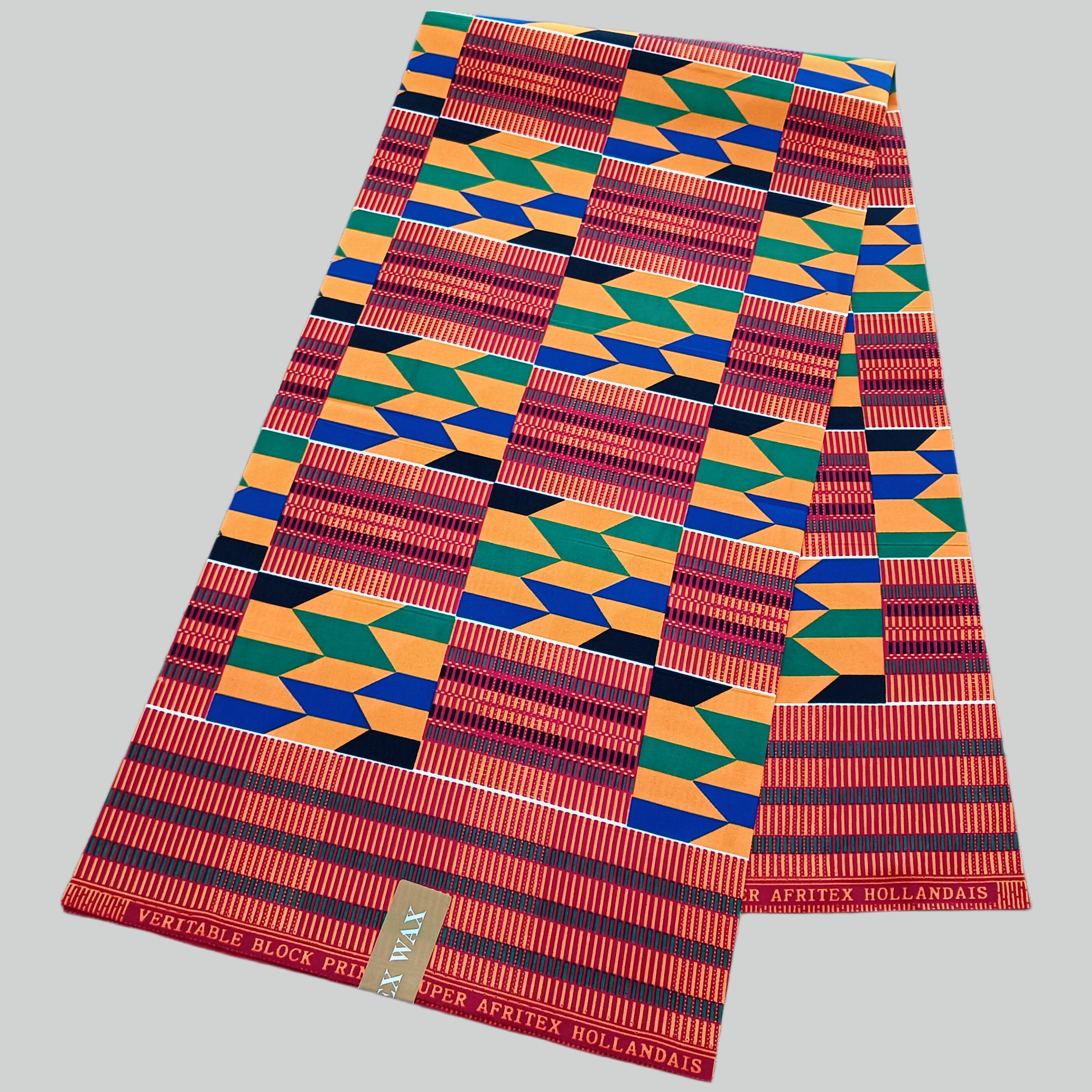 涤纶非洲蜡染布polyester African Wax Fabric 1码双面印花蜡布