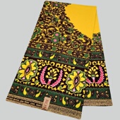 Fabric100%全棉6码 Wax 蜡布 African JAVA非洲荷兰蜡染布Cotton