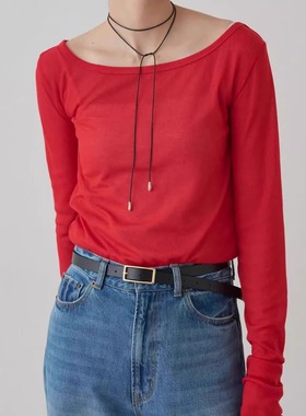 ZOEYJA佐佐家 LD大圆领美肩设计 适度的透视展现女性柔美叠穿上衣