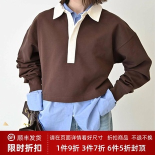 挺度有型纯棉套头衫 ZOEYJA佐佐家 混搭配色 polo翻领平衡缝制